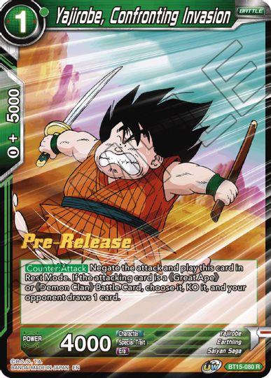 Yajirobe, Confronting Invasion (BT15-080) [Saiyan Showdown Prerelease Promos] | Nerdhalla Games