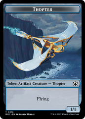 Thopter // Gold Double-Sided Token [March of the Machine Commander Tokens] | Nerdhalla Games