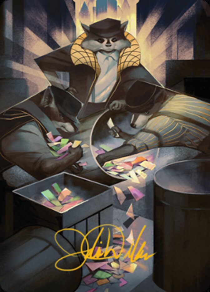 Masked Bandits Art Card (Gold-Stamped Signature) [Streets of New Capenna Art Series] | Nerdhalla Games