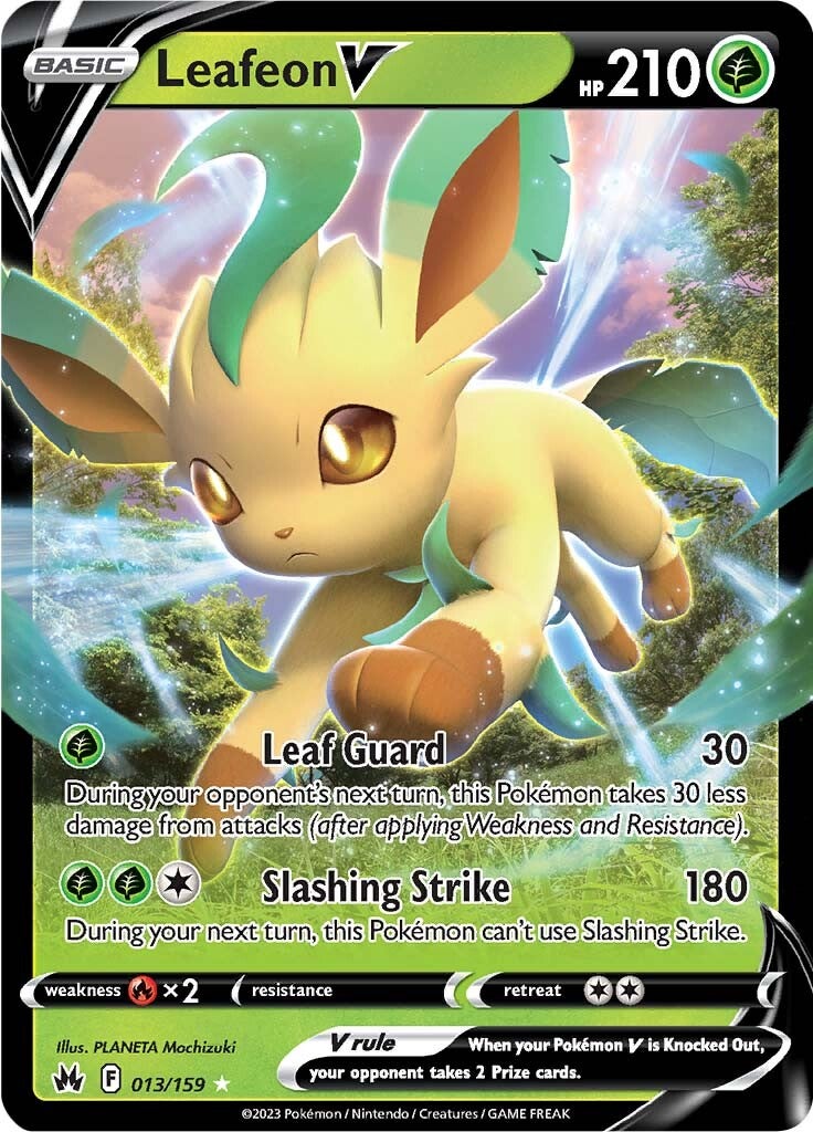 Leafeon V (013/159) [Sword & Shield: Crown Zenith] | Nerdhalla Games