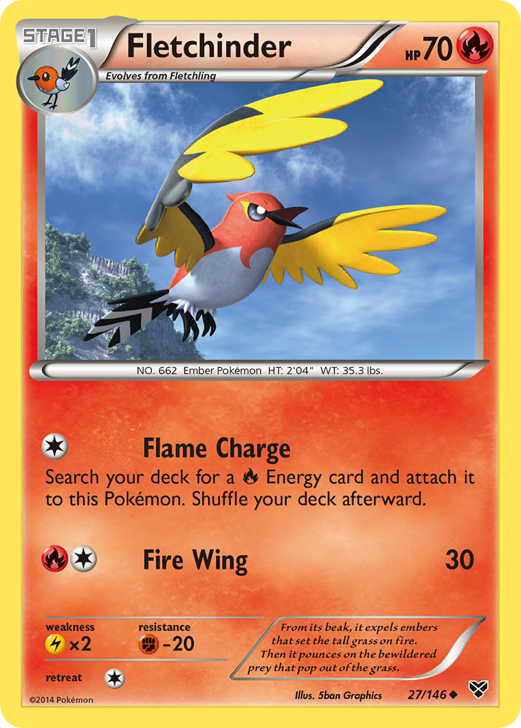 Fletchinder (27/146) [XY: Base Set] | Nerdhalla Games