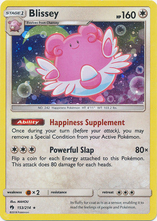 Blissey (153/214) (Cosmos Holo) [Sun & Moon: Lost Thunder] | Nerdhalla Games