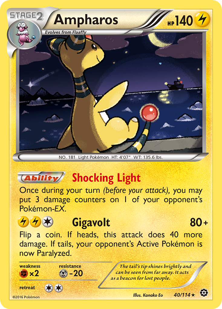 Ampharos (40/114) [XY: Steam Siege] | Nerdhalla Games