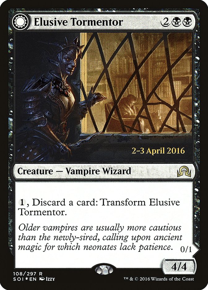 Elusive Tormentor // Insidious Mist [Shadows over Innistrad Prerelease Promos] | Nerdhalla Games