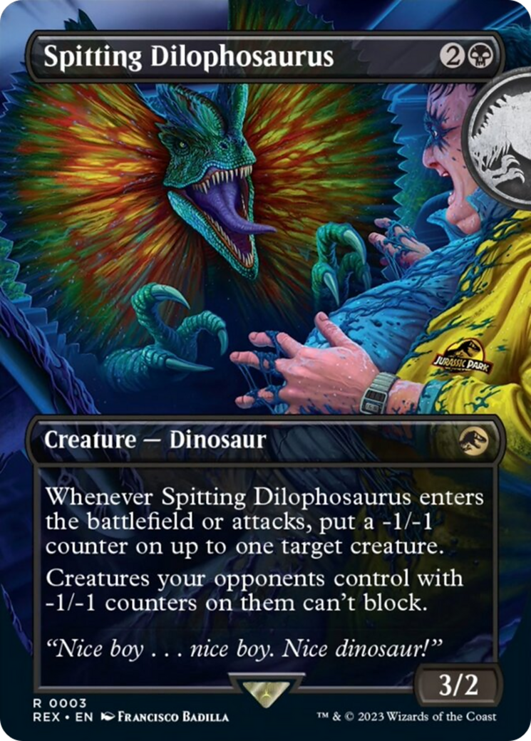 Spitting Dilophosaurus (Borderless) [Jurassic World Collection] | Nerdhalla Games