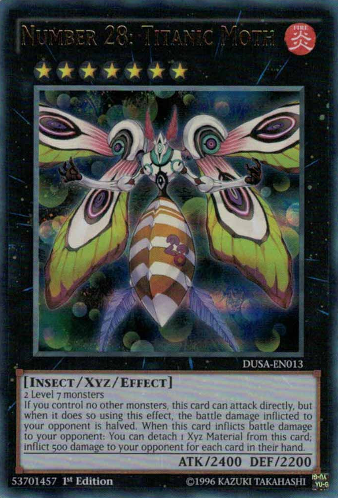 Number 28: Titanic Moth [DUSA-EN013] Ultra Rare | Nerdhalla Games