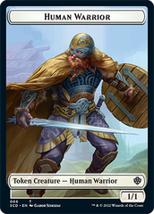 Insect // Human Warrior Double-Sided Token [Starter Commander Decks] | Nerdhalla Games