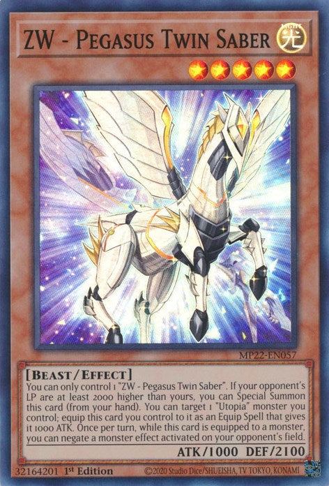 ZW - Pegasus Twin Saber [MP22-EN057] Super Rare | Nerdhalla Games