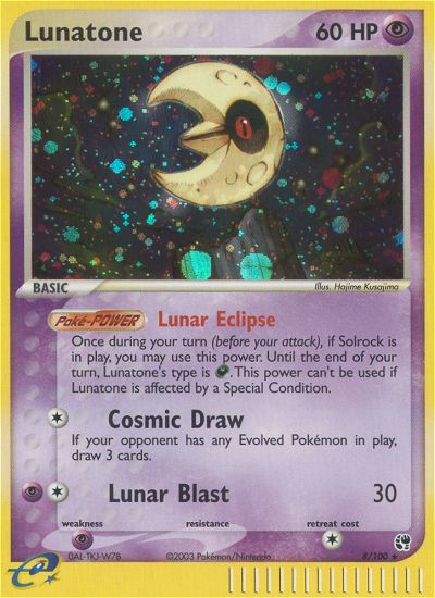 Lunatone (8/100) [EX: Sandstorm] | Nerdhalla Games