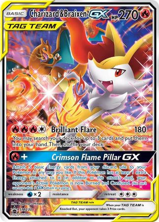 Charizard & Braixen GX (SM230) (Jumbo Card) [Sun & Moon: Black Star Promos] | Nerdhalla Games