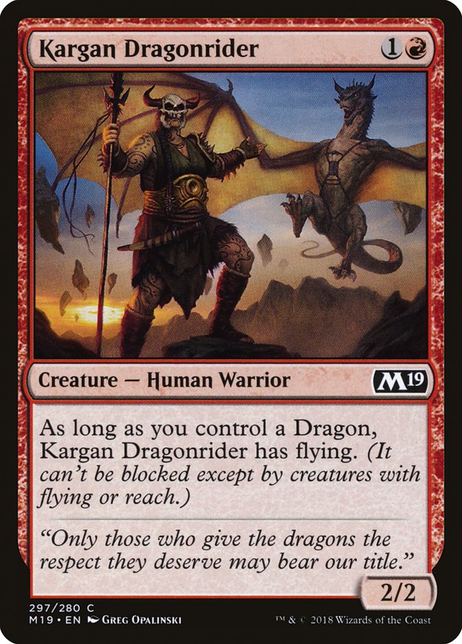 Kargan Dragonrider [Core Set 2019] | Nerdhalla Games