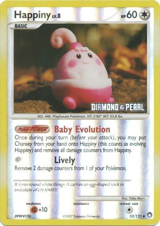 Happiny (52/123) [Burger King Promos: 2008 Collection] | Nerdhalla Games