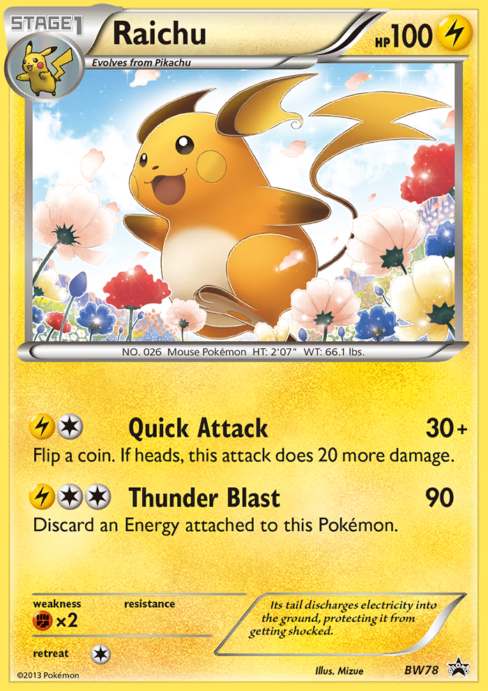 Raichu (BW78) [Black & White: Black Star Promos] | Nerdhalla Games