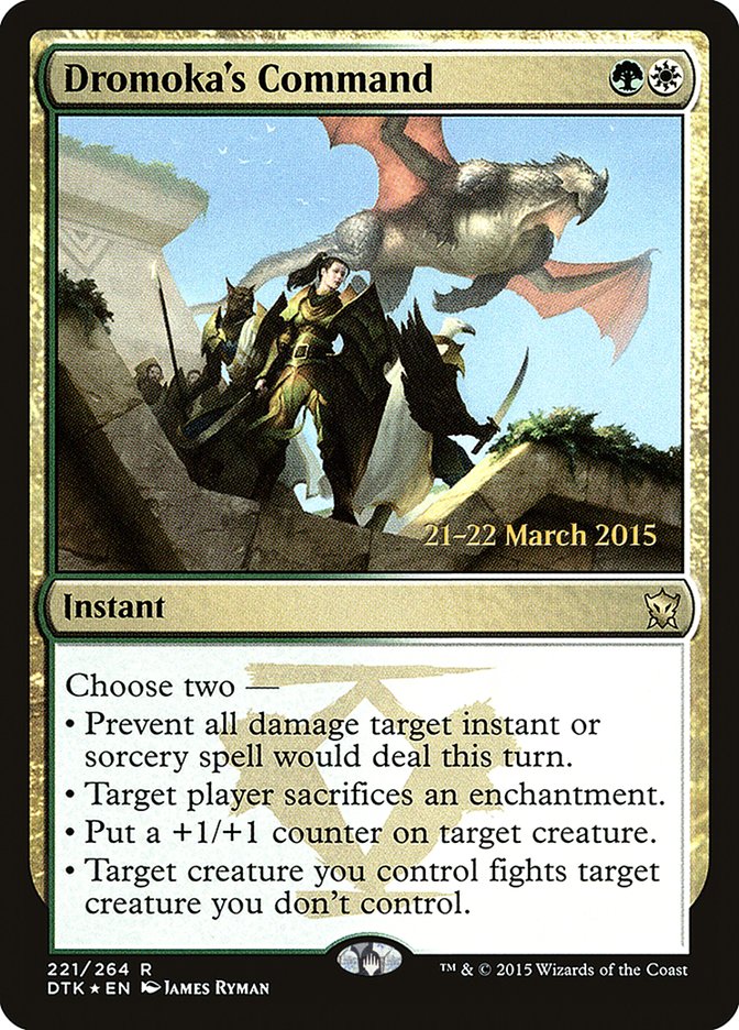 Dromoka's Command  [Dragons of Tarkir Prerelease Promos] | Nerdhalla Games