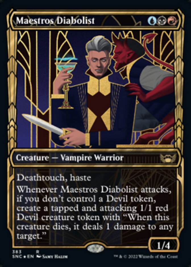 Maestros Diabolist (Showcase Golden Age Gilded Foil) [Streets of New Capenna] | Nerdhalla Games