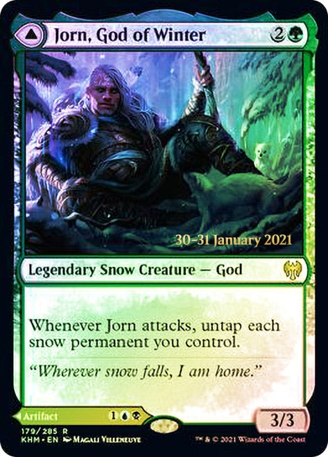 Jorn, God of Winter // Kaldring, the Rimestaff   [Kaldheim Prerelease Promos] | Nerdhalla Games