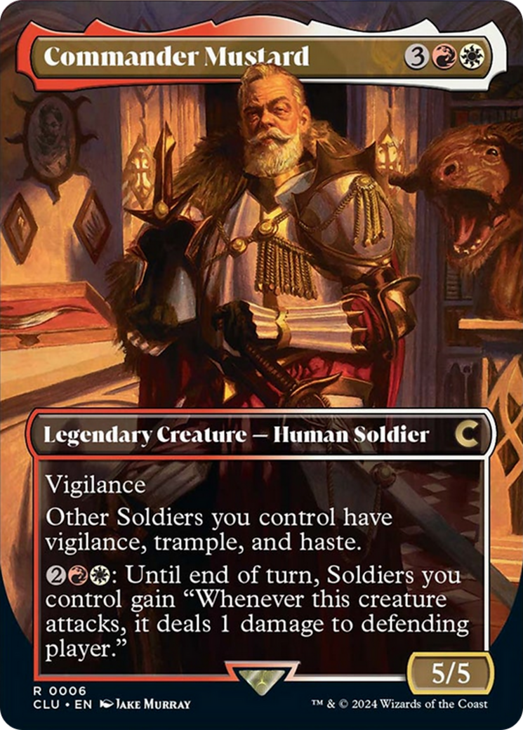 Commander Mustard (Borderless) [Ravnica: Clue Edition] | Nerdhalla Games