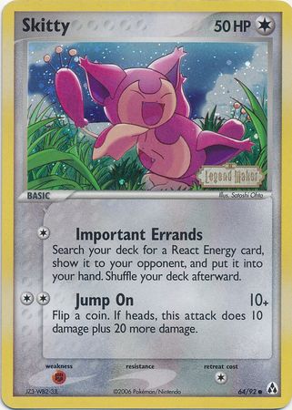 Skitty (64/92) (Stamped) [EX: Legend Maker] | Nerdhalla Games