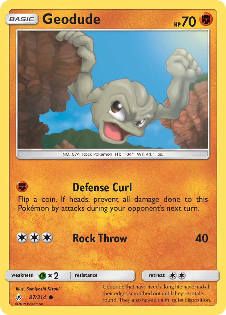 Geodude (87/214) [Sun & Moon: Unbroken Bonds] | Nerdhalla Games