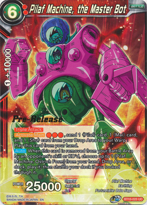 Pilaf Machine, the Master Bot (BT10-025) [Rise of the Unison Warrior Prerelease Promos] | Nerdhalla Games