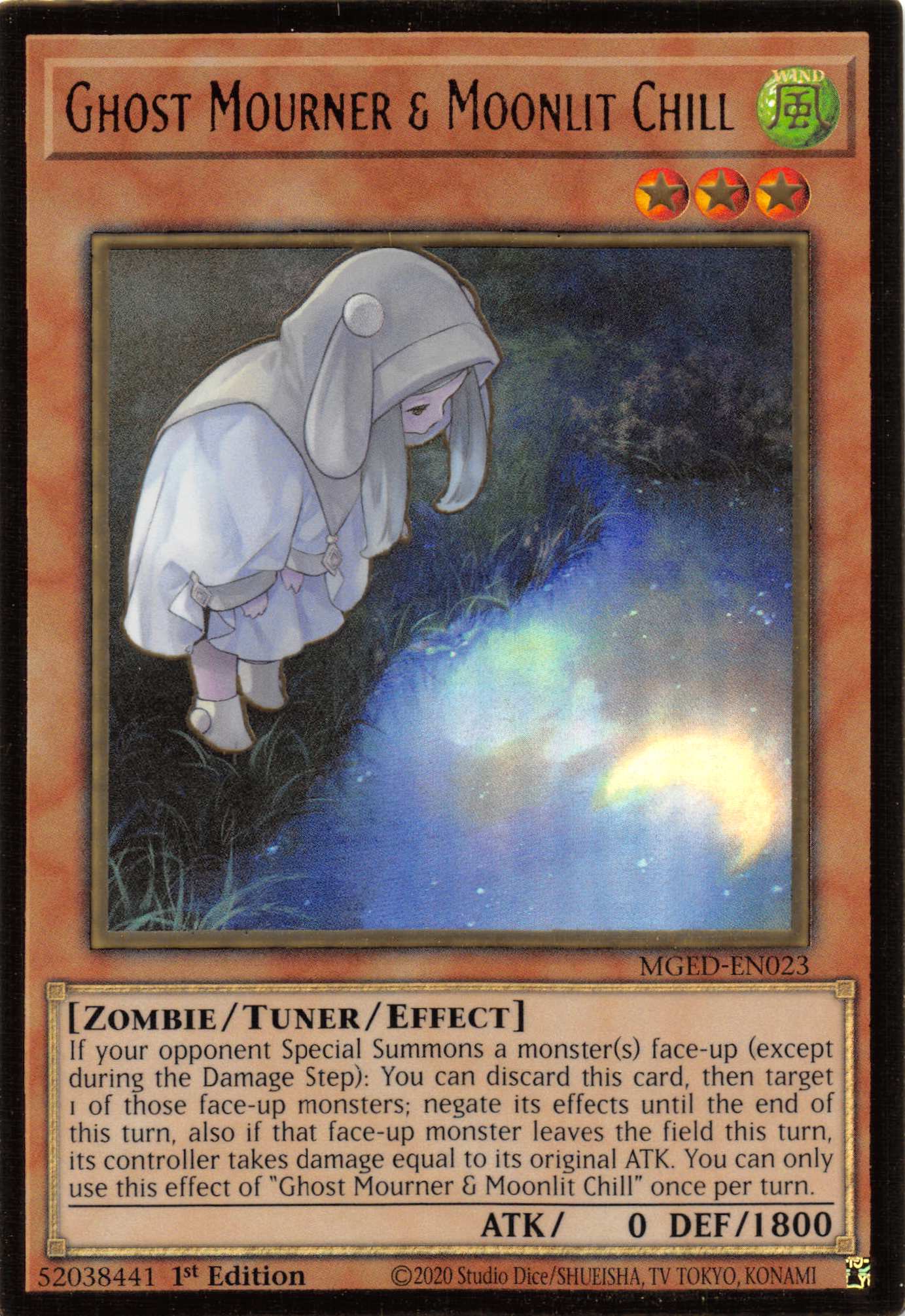 Ghost Mourner & Moonlit Chill (Alternate Art) [MGED-EN023] Gold Rare | Nerdhalla Games