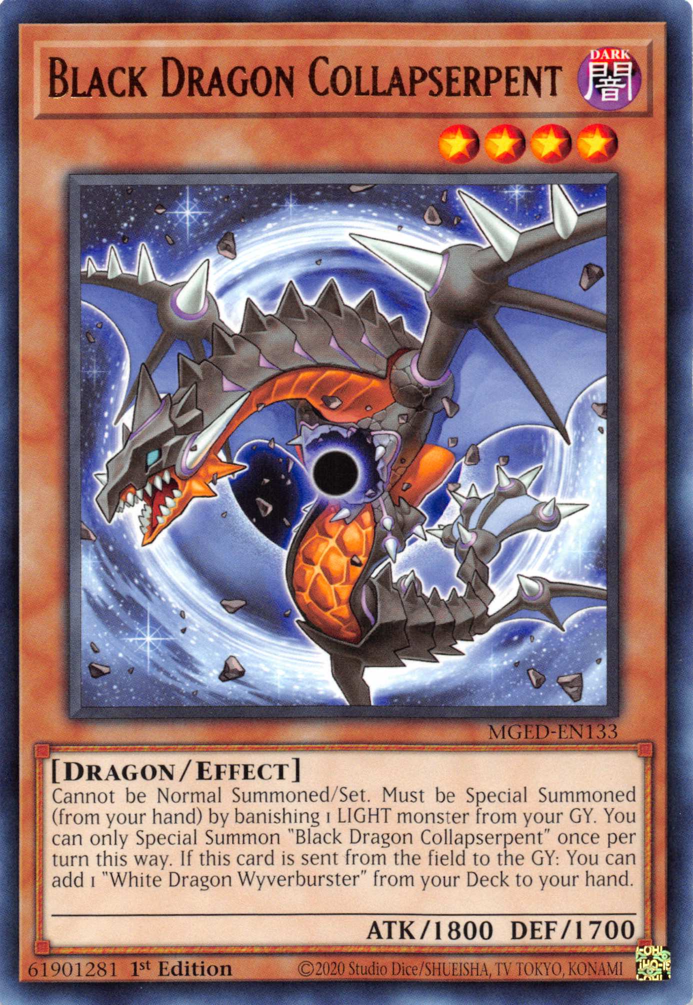 Black Dragon Collapserpent [MGED-EN133] Rare | Nerdhalla Games