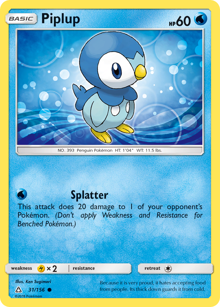 Piplup (31/156) [Sun & Moon: Ultra Prism] | Nerdhalla Games