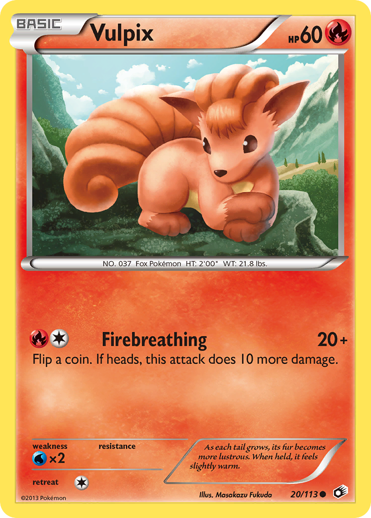 Vulpix (20/113) [Black & White: Legendary Treasures] | Nerdhalla Games