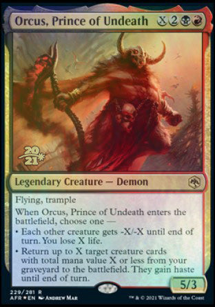 Orcus, Prince of Undeath [Dungeons & Dragons: Adventures in the Forgotten Realms Prerelease Promos] | Nerdhalla Games