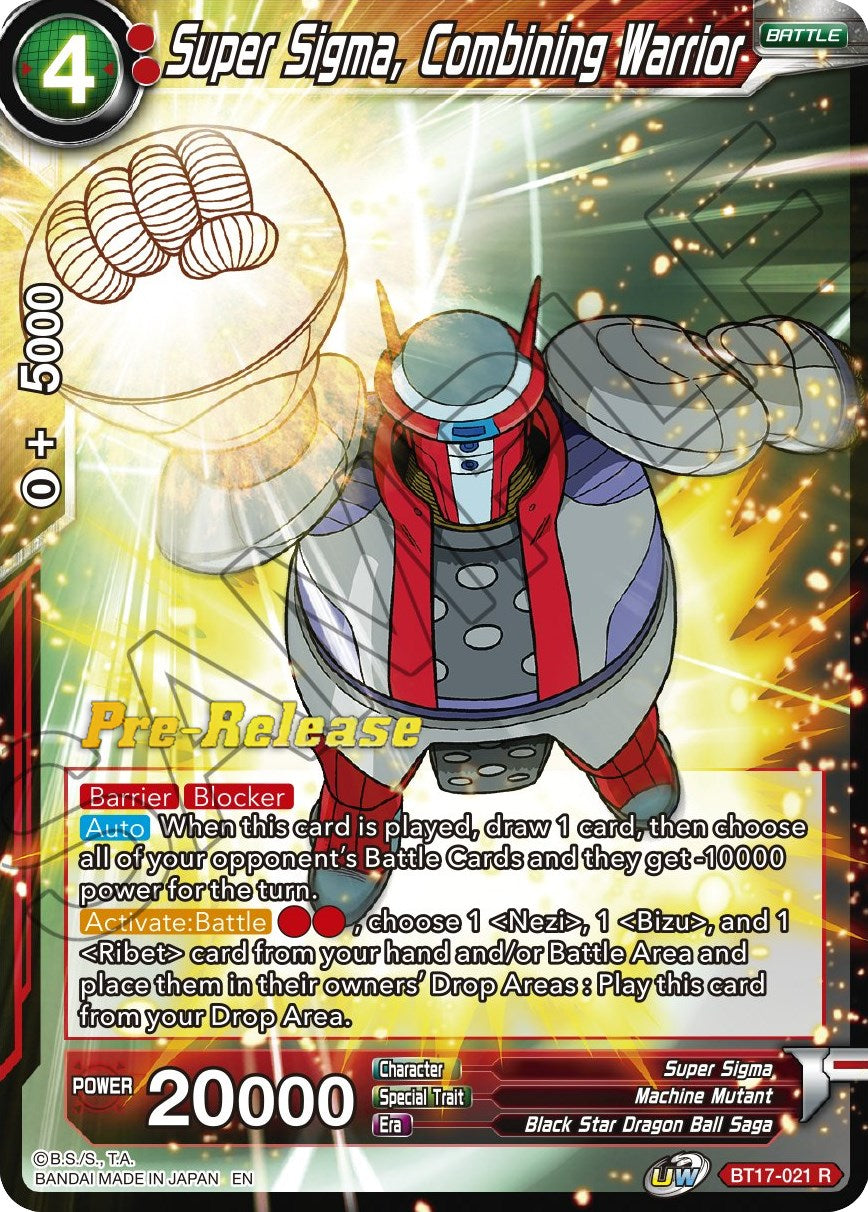 Super Sigma, Combining Warrior (BT17-021) [Ultimate Squad Prerelease Promos] | Nerdhalla Games