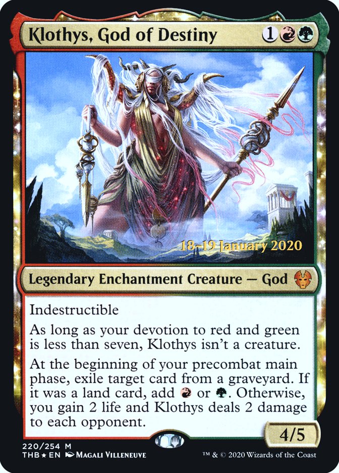 Klothys, God of Destiny [Theros Beyond Death Prerelease Promos] | Nerdhalla Games