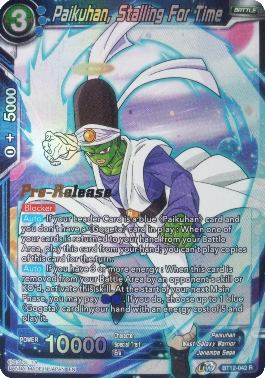 Paikuhan, Stalling for Time (BT12-042) [Vicious Rejuvenation Prerelease Promos] | Nerdhalla Games