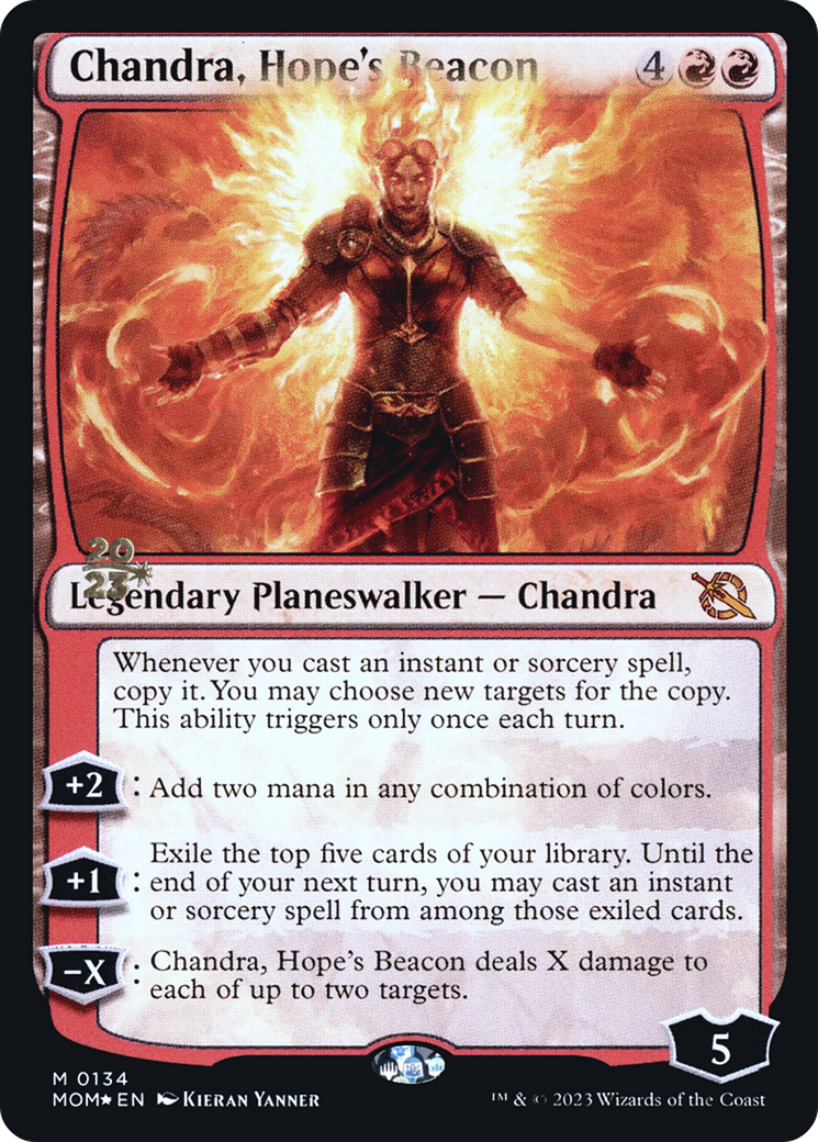 Chandra, Hope's Beacon [March of the Machine Prerelease Promos] | Nerdhalla Games