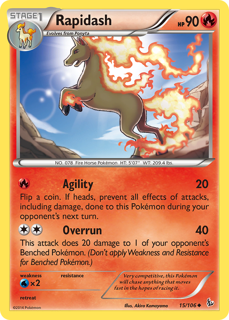 Rapidash (15/106) [XY: Flashfire] | Nerdhalla Games