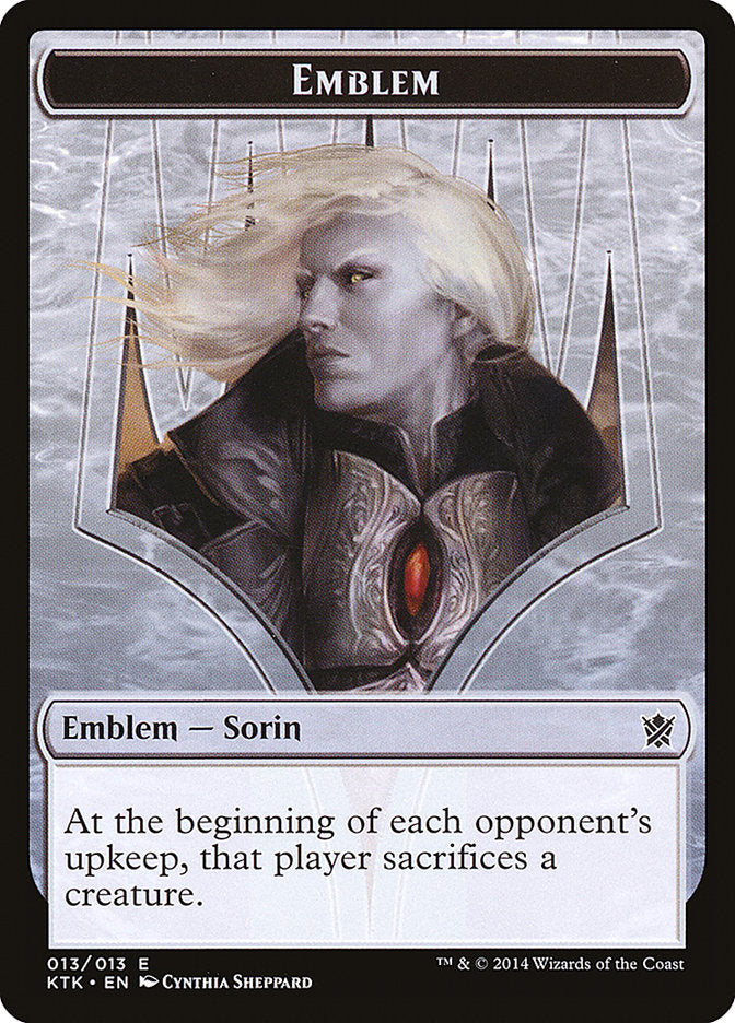 Sorin, Solemn Visitor Emblem [Khans of Tarkir Tokens] | Nerdhalla Games