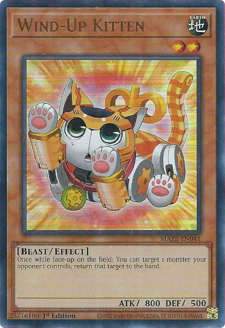 Wind-Up Kitten [MAZE-EN041] Ultra Rare | Nerdhalla Games