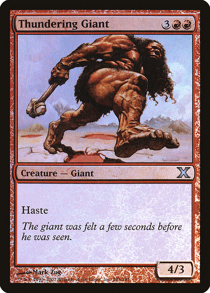 Thundering Giant (Premium Foil) [Tenth Edition] | Nerdhalla Games