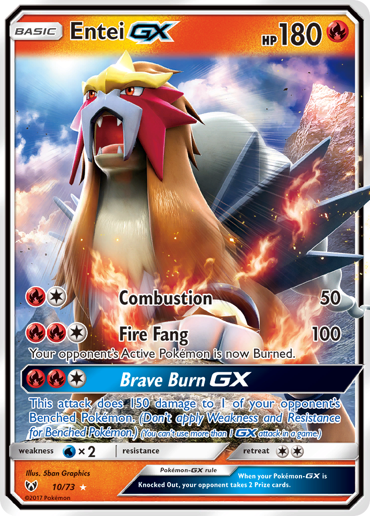 Entei GX (10/73) [Sun & Moon: Shining Legends] | Nerdhalla Games