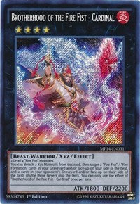 Brotherhood of the Fire Fist - Cardinal [MP14-EN031] Secret Rare | Nerdhalla Games