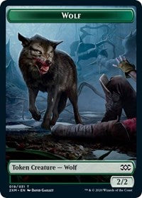 Wolf // Wurm (030) Double-sided Token [Double Masters Tokens] | Nerdhalla Games