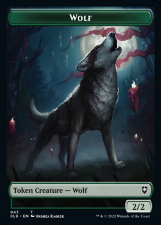 Wolf // Insect Double-sided Token [Commander Legends: Battle for Baldur's Gate Tokens] | Nerdhalla Games