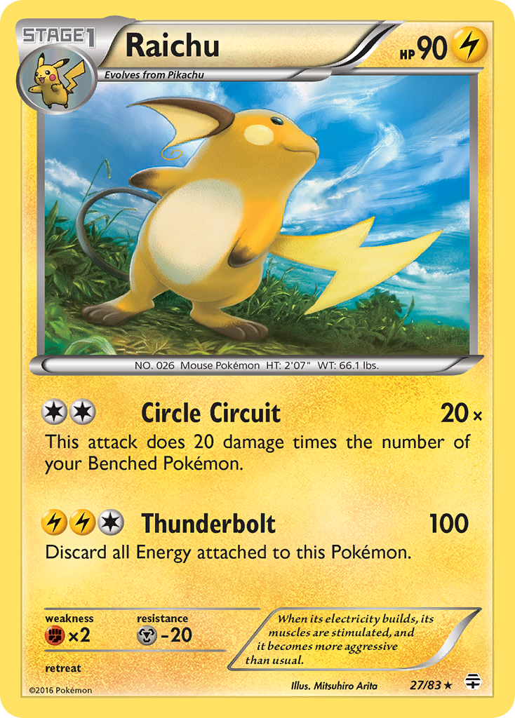 Raichu (27/83) [XY: Generations] | Nerdhalla Games