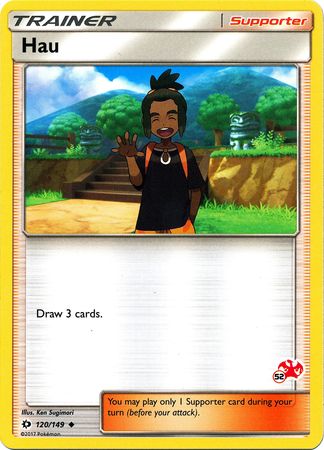 Hau (120/149) (Charizard Stamp #52) [Battle Academy 2020] | Nerdhalla Games