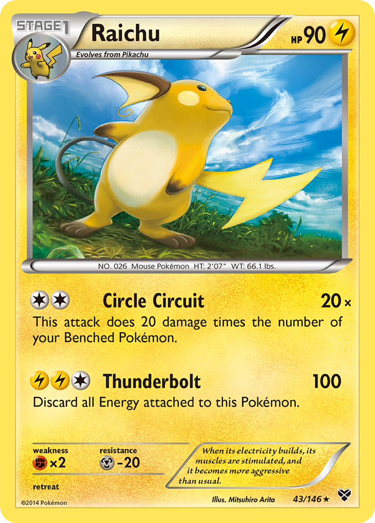 Raichu (43/146) [XY: Base Set] | Nerdhalla Games