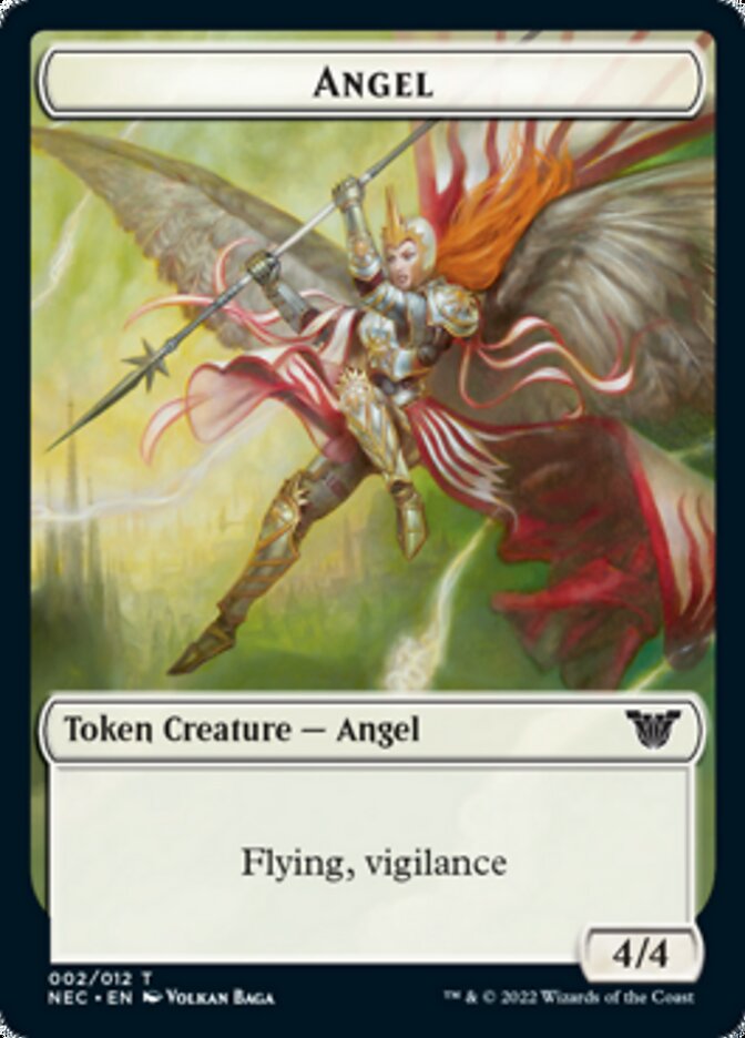 Angel // Elephant Double-sided Token [Kamigawa: Neon Dynasty Commander Tokens] | Nerdhalla Games