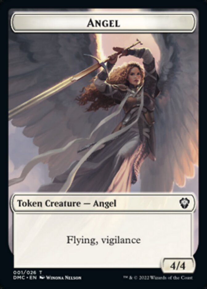 Kavu // Angel Double-sided Token [Dominaria United Commander Tokens] | Nerdhalla Games