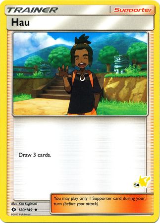 Hau (120/149) (Pikachu Stamp #54) [Battle Academy 2020] | Nerdhalla Games