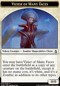 Vizier of Many Faces // Zombie Token [Amonkhet Tokens] | Nerdhalla Games