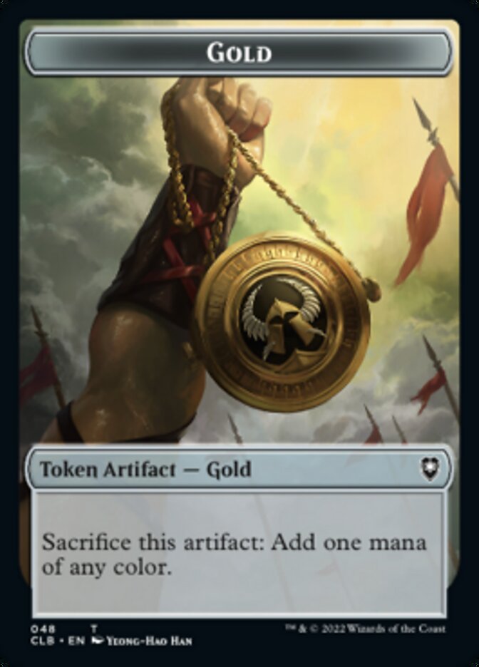 Gold // Dragon Double-sided Token [Commander Legends: Battle for Baldur's Gate Tokens] | Nerdhalla Games