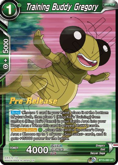 Training Buddy Gregory (BT15-083) [Saiyan Showdown Prerelease Promos] | Nerdhalla Games